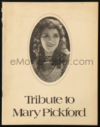 8m345 TRIBUTE TO MARY PICKFORD souvenir program book 1970 at the American Film Institute Theatre!