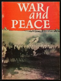 8m352 WAR & PEACE souvenir program book 1968 Sergei Bondarchuck Russian version, Leo Tolstoy