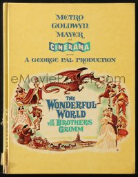 8m360 WONDERFUL WORLD OF THE BROTHERS GRIMM Cinerama hardcover souvenir program book 1962 George Pal
