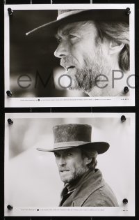 8m525 PALE RIDER presskit w/ 14 stills 1985 great images of tough cowboy Clint Eastwood!
