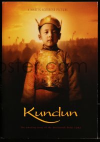 8m188 KUNDUN souvenir program book w/slipcase 1997 Martin Scorsese, the 14th Dalai Lama of Tibet!