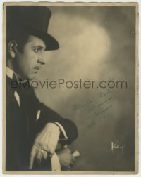 8p081 FORTUNIO BONANOVA signed deluxe 11x14 still 1932 profile in tuxedo & top hat by Mitchell!
