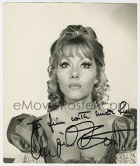 8p082 INGRID PITT signed deluxe 10x12 still 1973 great close portrait of the sexy horror actress!