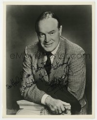 8p842 BOB HOPE signed 8x10 REPRO still 1970s portrait of the legendary comedian in suit & tie!