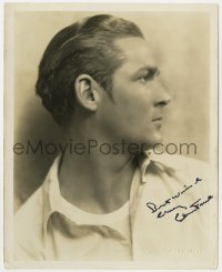 8p401 CHARLES FARRELL signed deluxe 8x10 still 1920s great profile portrait by Max Mun Autrey!