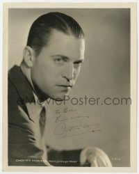 8p404 CHESTER MORRIS signed 8x10 still 1930s MGM studio portrait of the square-jawed leading man!