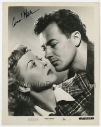 8p418 CORNEL WILDE signed 8x10.25 still 1948 great close up with Ida Lupino in Road House!