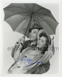 8p857 DEBBIE REYNOLDS signed 8x10 REPRO still 1980s with Gene Kelly in Singin' in the Rain!