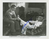 8p435 DOUBLE INDEMNITY signed 8x10 still R1981 by BOTH Fred MacMurray AND sexy Barbara Stanwyck!