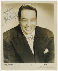 8p437 DUKE ELLINGTON signed 8.25x10 music publicity still 1930s the great bandleader by Bruno!