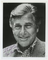 8p870 EFREM ZIMBALIST, JR signed 8x10 REPRO still 1980s smiling portrait later in his career!