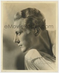 8p468 GENE RAYMOND signed deluxe 8x10 still 1930s great head & shoulders profile portrait!