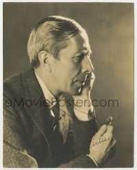 8p469 GEORGE ARLISS signed deluxe 7.5x9.5 still 1930s great head & shoulders profile portrait!