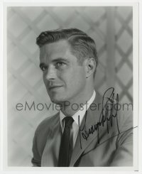 8p883 GEORGE PEPPARD signed 8x10 REPRO still 1990s close portrait in suit & tie early in his career!