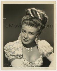 8p475 GINGER ROGERS signed 8x10 still 1946 Universal studio portrait in beaded dress & cool jewelry!
