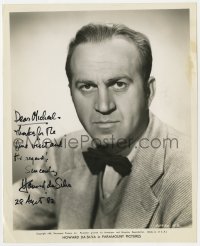 8p491 HOWARD DA SILVA signed 8.25x10 still 1945 Paramount studio portrait wearing suit & bow tie!