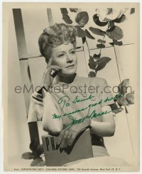 8p495 IRENE DUNNE signed 8x10 still 1945 great posed portrait holding book from Over 21!