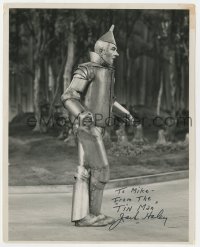 8p499 JACK HALEY signed 8x10 still 1939 as the freshly oiled Tin Man in The Wizard of Oz!