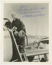 8p896 JACQUELINE COCHRAN signed 8x10 REPRO still 1980s 1st female pilot to break the sound barrier!