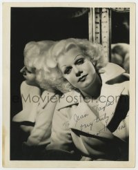 8p511 JEAN HARLOW deluxe 8x10 still 1930s SIGNED BY HER MOTHER, great portrait by Hurrell!