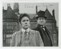 8p904 JEREMY BRETT signed 8x10 REPRO still 1985 close up in The Adventures of Sherlock Holmes!
