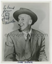8p905 JIMMY DURANTE signed 8x10 REPRO still 1970s great smiling portraot of the legendary comedian!