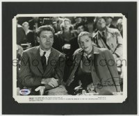 8p178 JOAN FONTAINE matted signed 8x10.25 still R1963 w/ Lancaster in Kiss The Blood Off My Hands!