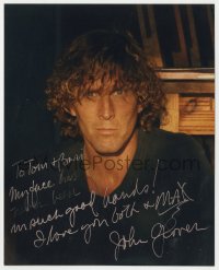 8p798 JOHN GLOVER signed color 8x10 REPRO still 1990s head & shoulders portrait of the actor!