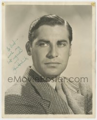 8p525 JOHN HODIAK signed deluxe 8x10 still 1940s head & shoulders portrait wearing suit & tie!