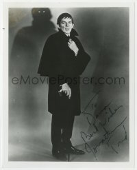 8p909 JONATHAN FRID signed 8x10 REPRO still 1980s as vampire Barnabas Collins in TV's Dark Shadows!