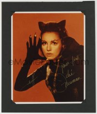 8p180 JULIE NEWMAR matted signed color 8x10 REPRO still 1980s portrait as Batman's sexy Catwoman!