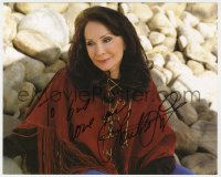 8p807 LORETTA LYNN signed color 8x10 REPRO still 1990s great close up of the country western singer!