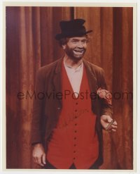 8p819 RED SKELTON signed color 8x10 REPRO still 1980s as hobo clown Freddie the Freeloader!