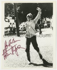 8p970 ROBERT REDFORD signed 8x10 REPRO still 1980s outdoors wearing sunglasses & cowboy boots!