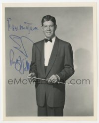 8p978 RUDY VALLEE signed 7.5x9.5 REPRO still 1970s full-length portrait wearing suit & bow tie!