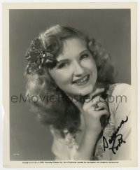 8p645 SUSANNA FOSTER signed 8.25x10 still 1945 Universal studio portrait smiling with bow in hair!