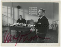 8p657 VAN JOHNSON signed 8x10.25 still 1954 w/Jose Ferrer at his court-martial in The Caine Mutiny!