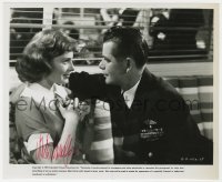 8p662 VIVECA LINDFORS signed 8.25x10 still R1974 close up with Glenn Ford in The Flying Missile!