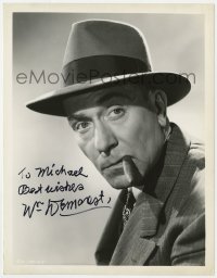 8p672 WILLIAM DEMAREST signed 8x10.25 still 1944 great portrait smoking cigar in Once Upon a Time!