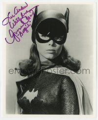 8p999 YVONNE CRAIG signed 8x9.75 REPRO still 1980s best close portrait in costume as Batgirl!