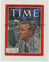 8p225 CHRIS KRAFT matted signed magazine cover 1965 Time Magazine art by Koerner, NASA engineer!