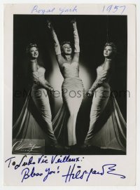 8p329 HILDEGARDE signed 5x7 fan photo 1957 multiple images of the famous singer!