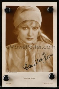 8p282 CAMILLA HORN framed signed German Ross postcard 1930 pretty head & shoulders portrait!