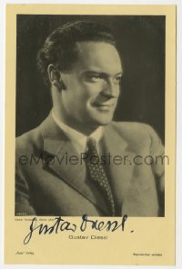8p287 GUSTAV DIESSL signed German Ross postcard 1932 he starred in The White Hell of Pitz Palu!