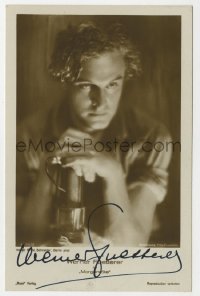 8p294 WERNER FUETTERER signed German Ross postcard 1929 moody portrait when he was in Morgenrote!