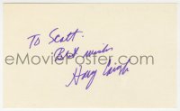 8p737 HARRY CAREY JR. signed 3x5 index card 1980s it can be framed & displayed with a repro!