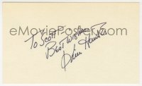 8p748 KIM HUNTER signed 3x5 index card 1980s it can be framed & displayed with a repro!