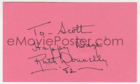 8p761 RUTH DONNELLY signed 3x5 index card 1982 it can be framed & displayed with a repro still!