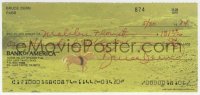 8p307 BRUCE DERN signed 3x6 canceled check 1984 he paid $18106 to the Malibu Florist!