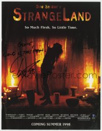 8p160 DEE SNIDER signed 9x11 flyer 1998 creepy advertising for his movie Strangeland!